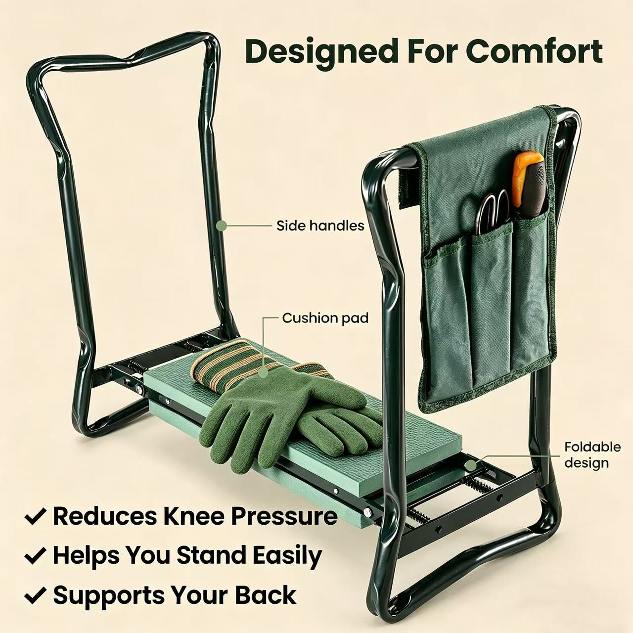 Garden Kneeler Seat 2-in-1